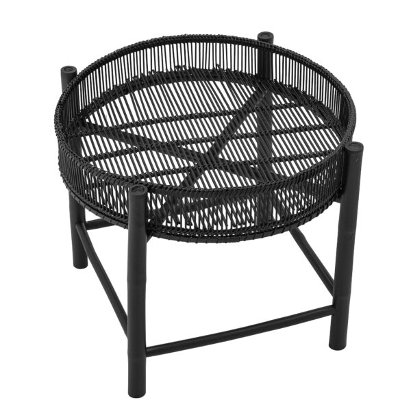 bijzettafel bamboe zwart
